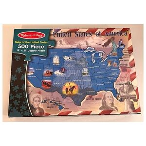Melissa & Doug 500 Piece “United States of America” Map Puzzle | Complete & Fun
